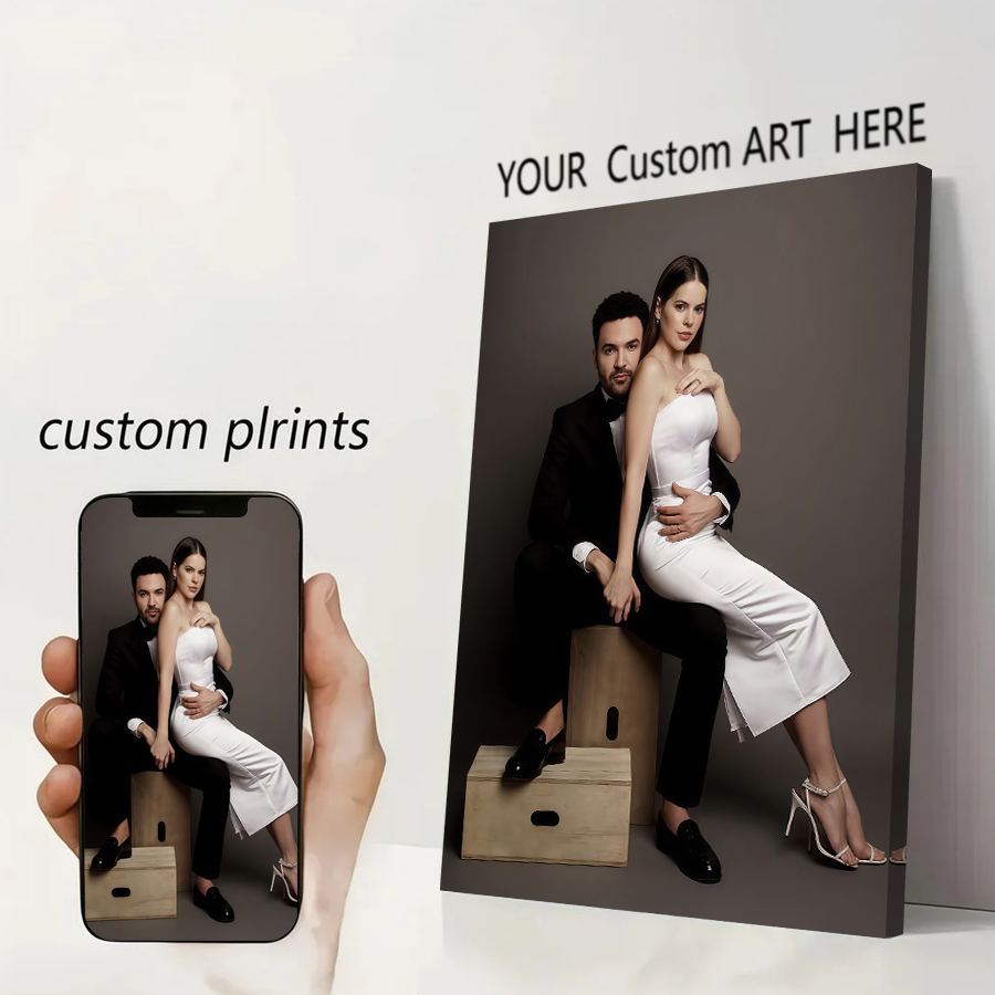 Home Decor Fabric - カスタムプリントキャンバスポスターアニメゲームポスターあなたの写真による絵画パーソナルギフトカスタマイズフィギュア動物ペット家の装飾