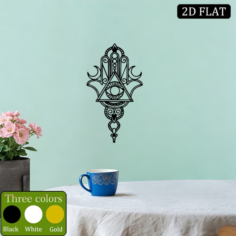 Home Decor In - CIFBUY 鉄製ウォールアート ハムサ邪視メタル彫刻 壁掛け飾り 防錆加工 ホームベッドルーム