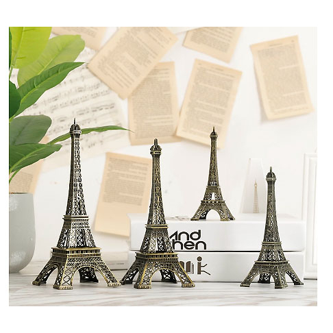 Home Decor Dubai - パリのエッフェル塔、ドバイのブルジュ・ハリファ、工芸品、アート、彫像モデル、ブロンズ色、家の装飾、デスクトップの金属製オーナメント