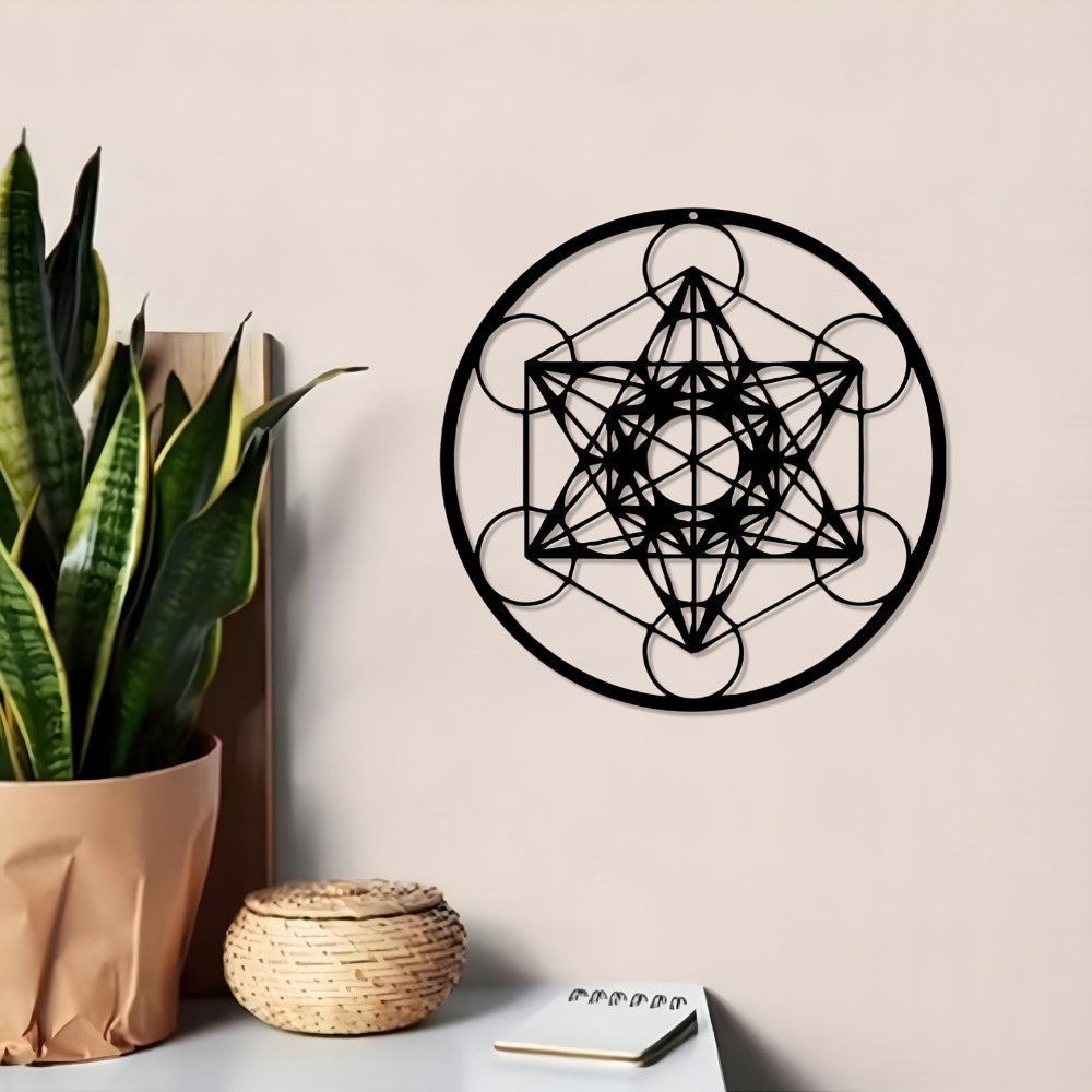 Home Decor In - CIFBUY 鉄製ウォールアート ダビデの星 金属彫刻 防錆性 吊り下げ飾り板