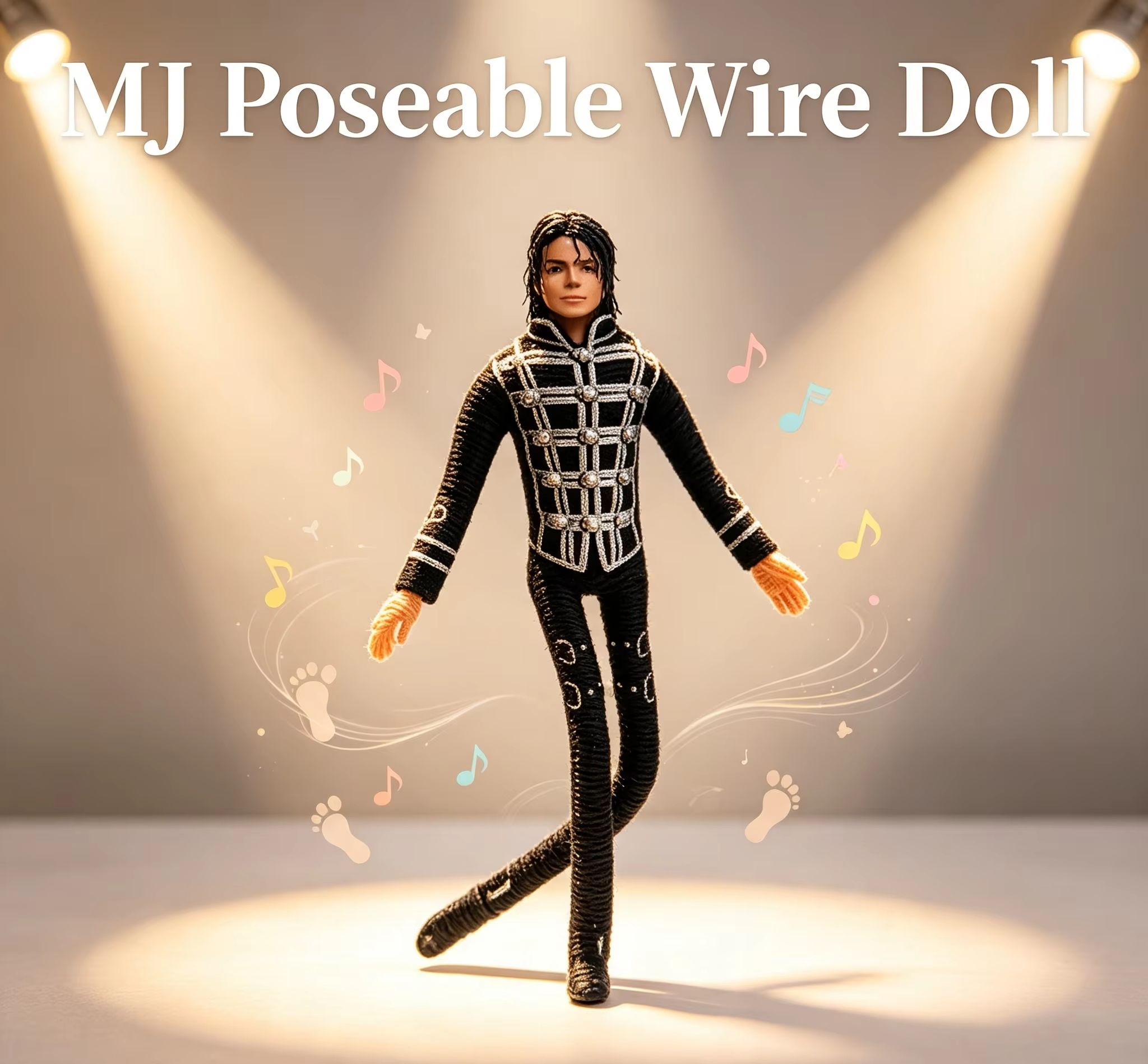Home Decor Company - マイケル・ジャクソン可動関節ぬいぐるみアニメコスプレ小道具アクションフィギュアホームルーム装飾グッズファンへのギフト