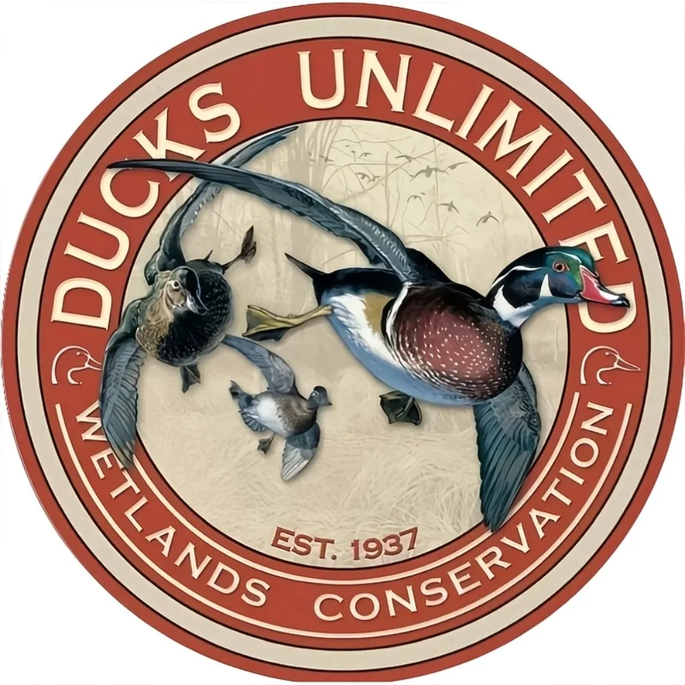 Home Decor Duck - Ducks Unlimited 湿地保護アルミニウムサイン - 8x8インチ クラシックな壁装飾、多用途のホームアート、自然保護プレート