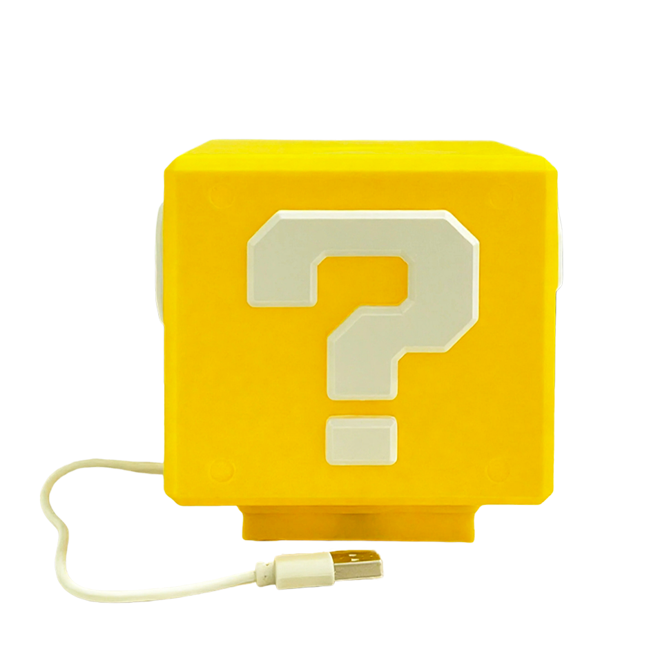 Home Decor Etsy - 2026年版 クエスチョンブロックランプ サウンドエフェクト付き USB給電 LEDナイトライト ゲーミングルーム装飾用