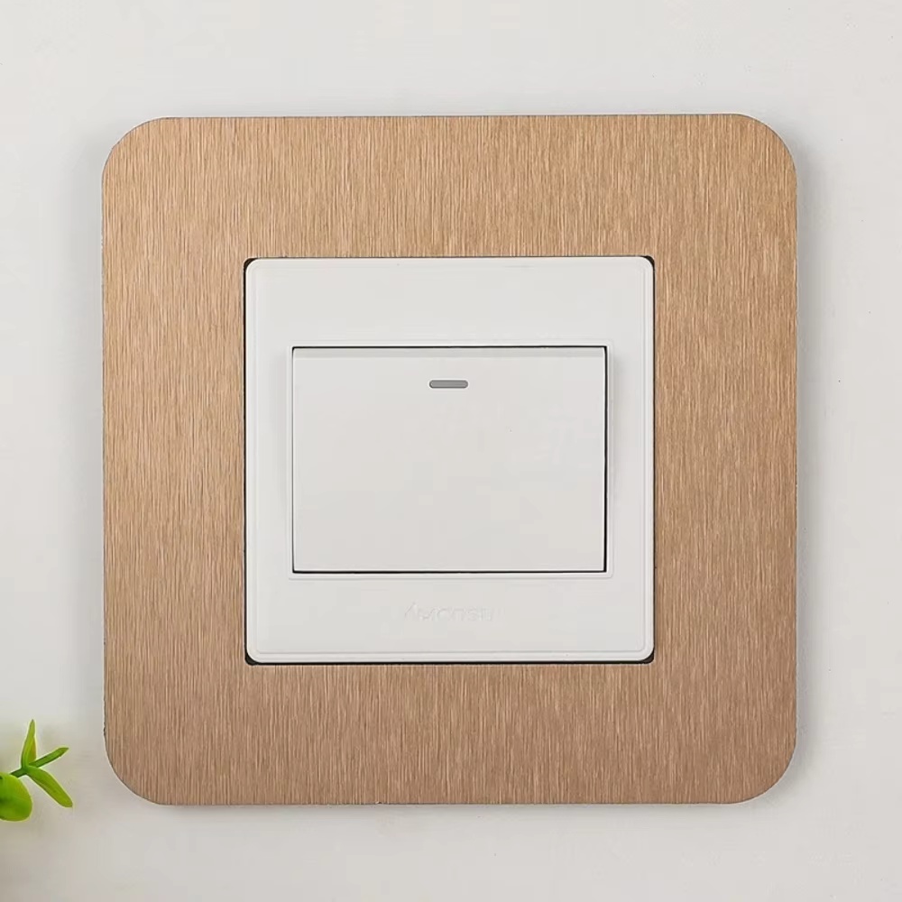Home Decor Outlet - 1pc 8.6cmX9cm 新しいシンプルな汚れ防止バックルタイプ防塵スイッチ保護カバーコンセント壁ステッカーホームリビングルームの装飾