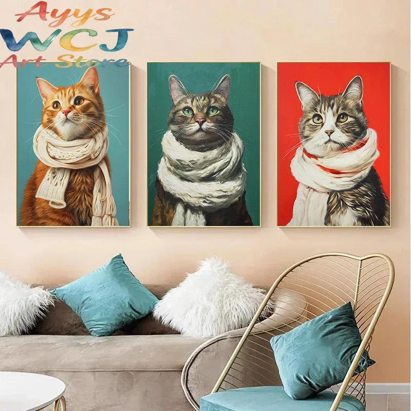 Home Decor Duck - ヴィンテージかわいい動物ウサギ犬猫豚アヒルポスターとプリントキャンバス印刷壁アート写真リビングルームの家の装飾用