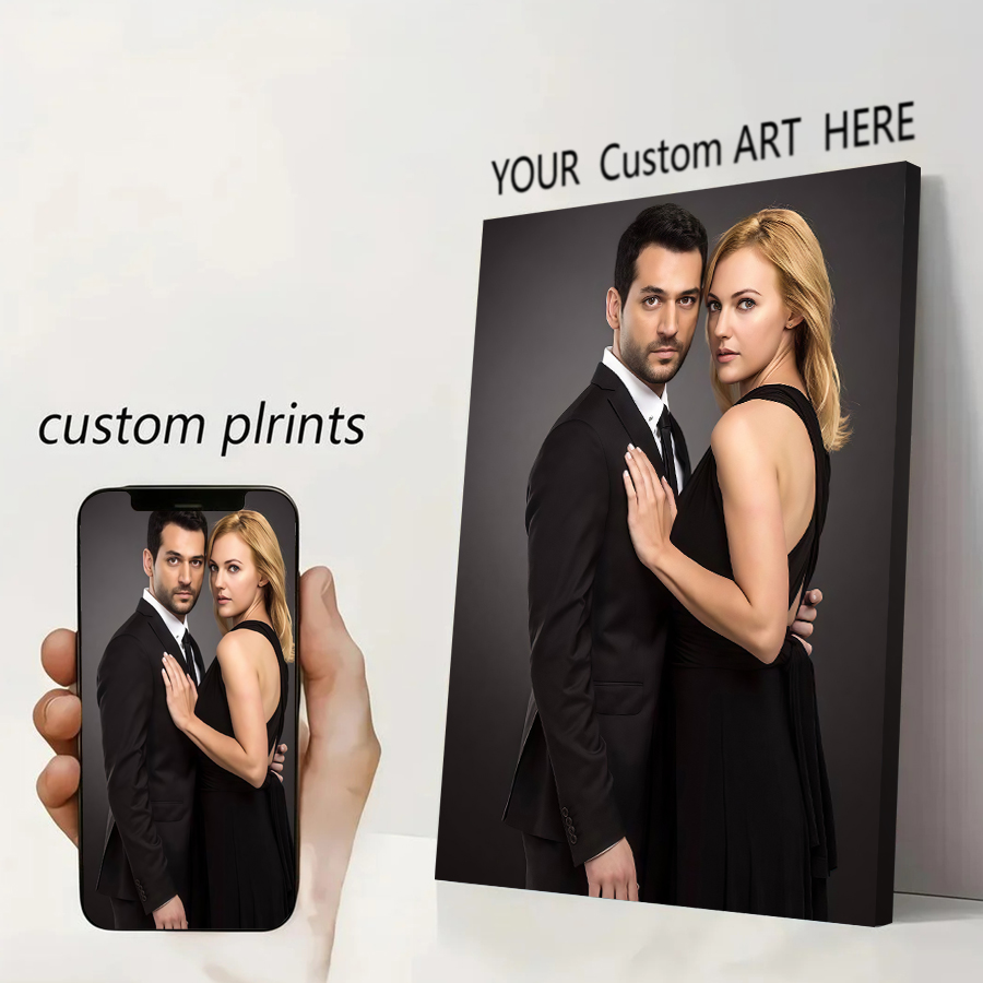 Home Decor Fabric - カスタムプリントキャンバスポスターアニメゲームポスターあなたの写真による絵画パーソナルギフトカスタマイズフィギュア動物ペット家の装飾