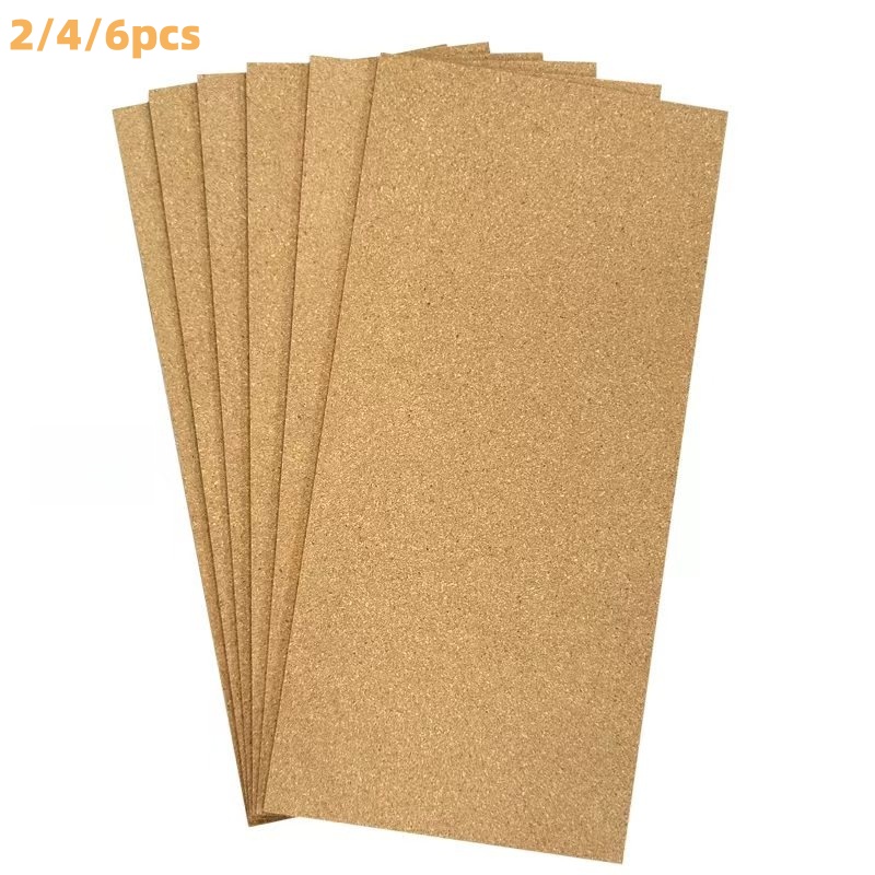 Home Decor Vision Board - 粘着裏地付きコルク掲示板2/4/6枚、サイズ17x8インチ（43.18×20.32cm）、厚さ6mm（0.236インチ）、家庭、オフィス、学校の壁にコルクビジョンボードを作成するのに適しており、掲示板の装飾にも使用できます。