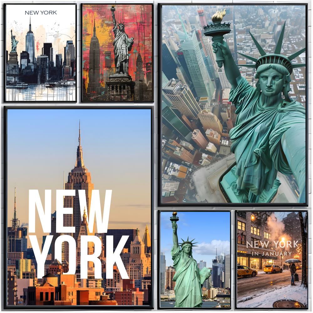 Home Decor New York - 都市旅行キャンバスニューヨークポスターモダンウォールアート家の装飾リビングルーム装飾プリントフレームなし