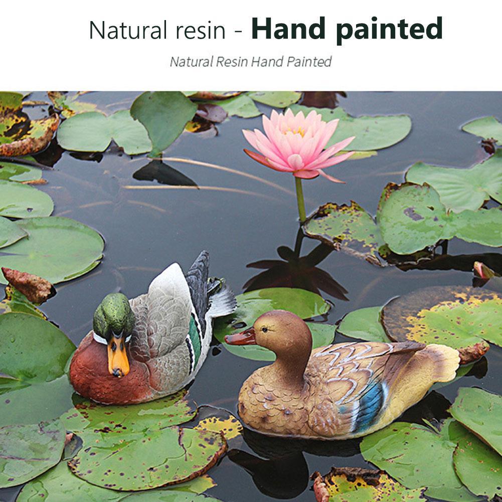 Home Decor Duck - 大きな屋外のアヒル像,かわいい樹脂,アヒルの像,池の装飾,動物の彫刻,家の装飾