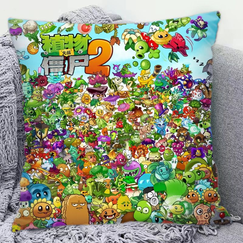 Plants Vs. Zombies かわいい漫画の両面パタ - Decorative Throw Pillow のレビューと価格
