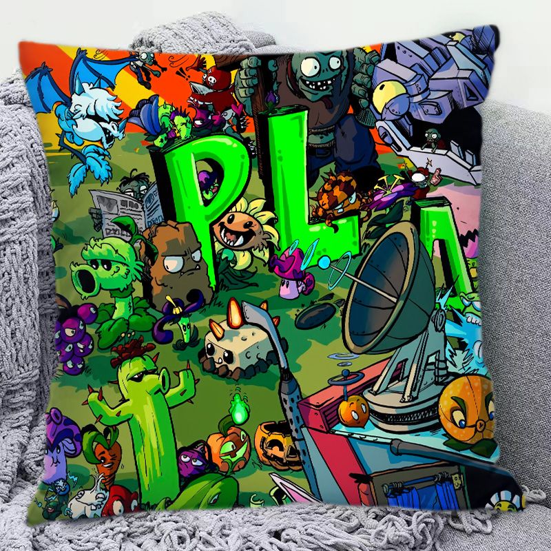 Plants Vs. Zombies かわいい漫画の両面パタ - Decorative Throw Pillow のレビューと価格