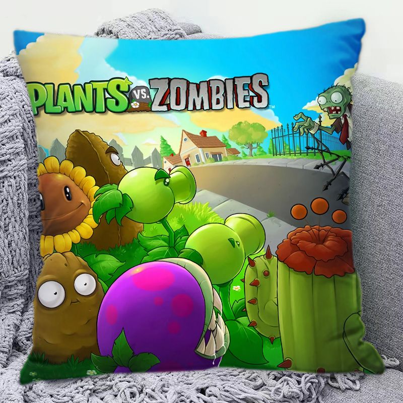 Plants Vs. Zombies かわいい漫画の両面パタ - Decorative Throw Pillow のレビューと価格