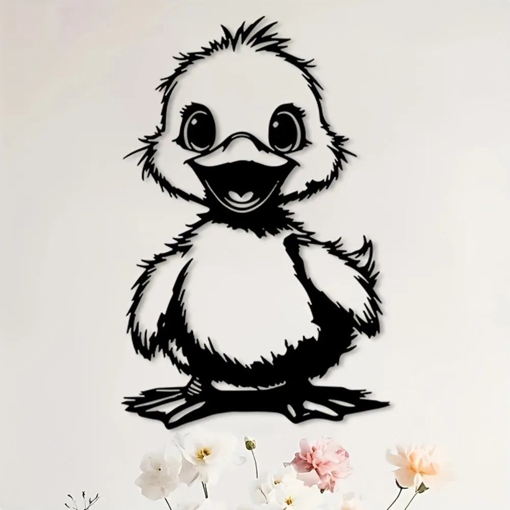 かわいいアヒル 2D フラットプリントメタルウォールアート  - Home Decor Duck のレビューと価格