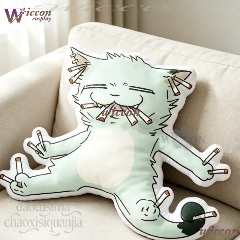 ネビュラクローク チェーンスモーカーキャット Qバージョンド - Decorative Throw Pillow のレビューと価格