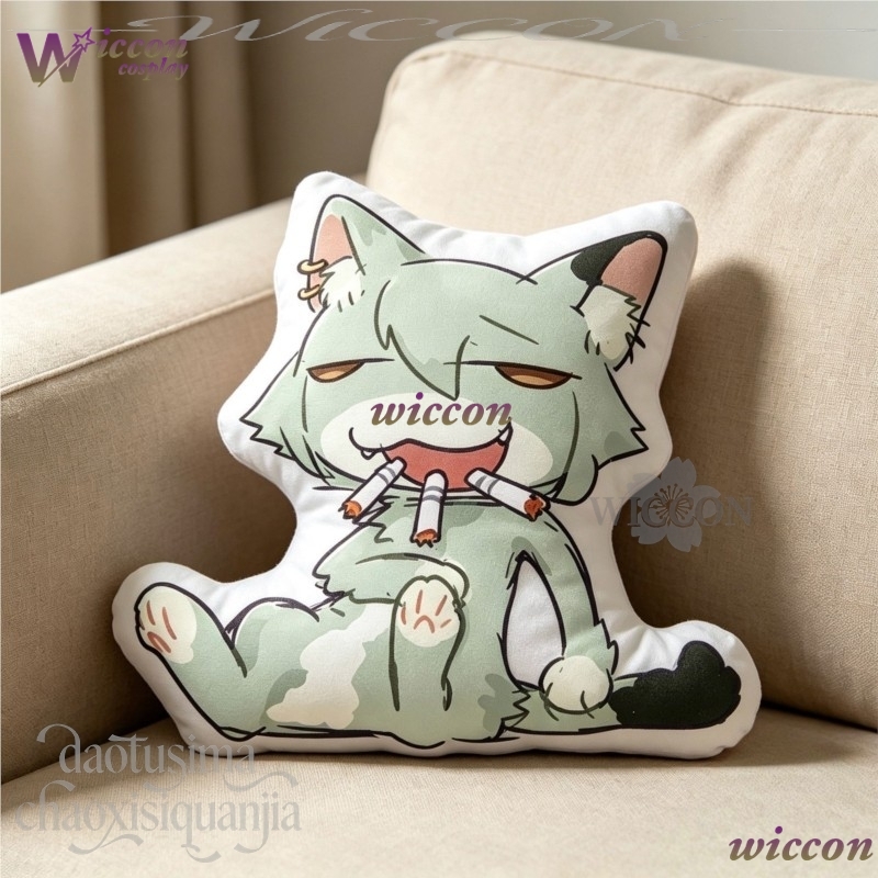 ネビュラクローク チェーンスモーカーキャット Qバージョンド - Decorative Throw Pillow のレビューと価格