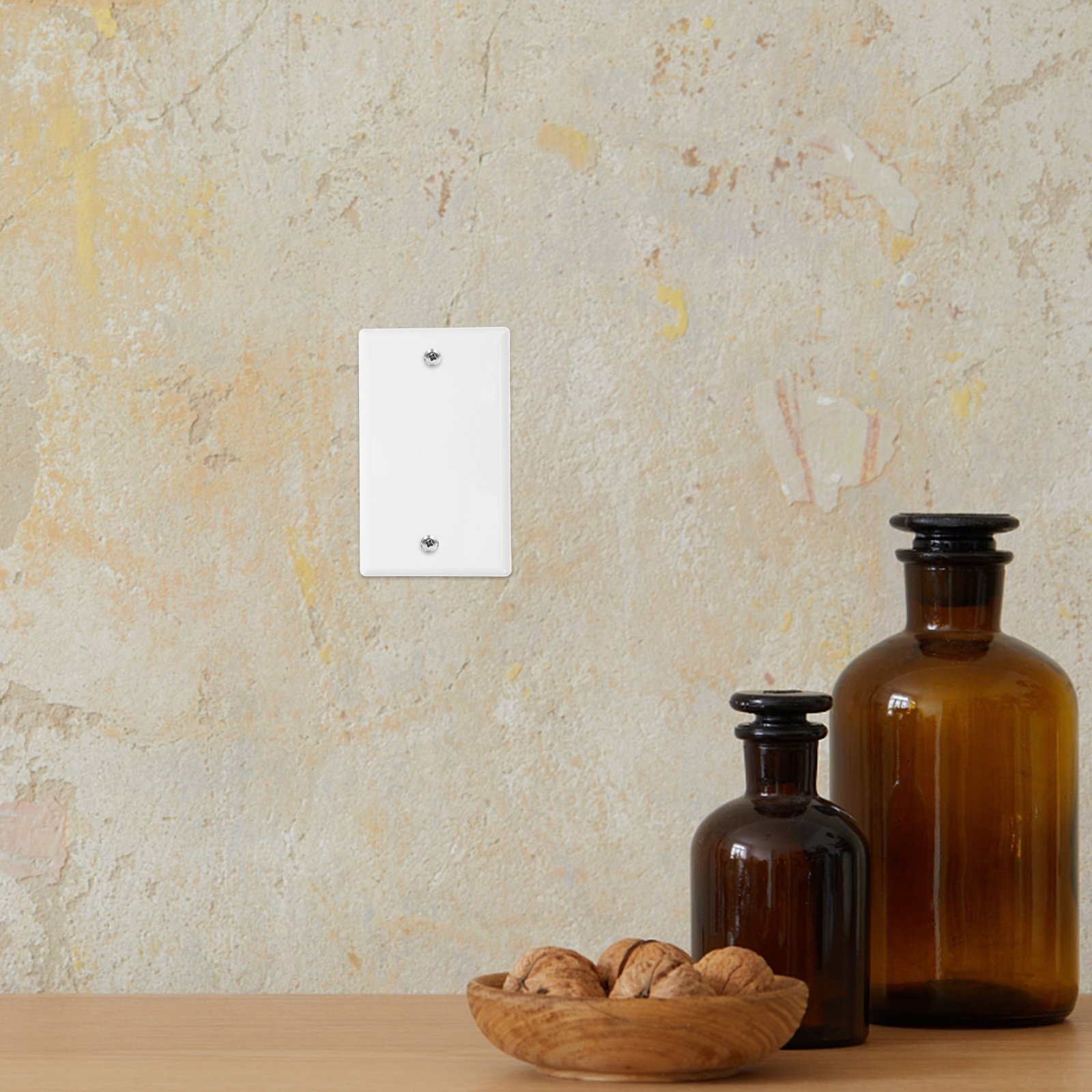10個入り 無地電気カバープレート 白色壁プレート プラスチ - Home Decor Outlet のレビューと価格