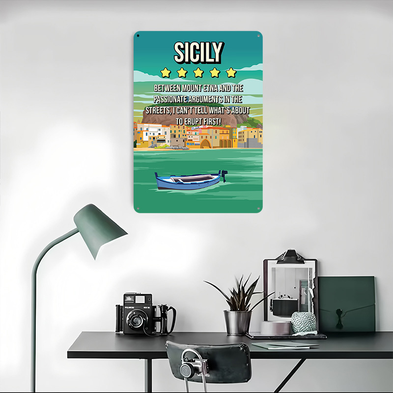 シチリア面白いレビュー旅行プリントポスターカスタマイズされた - Review Home Decor のレビューと価格