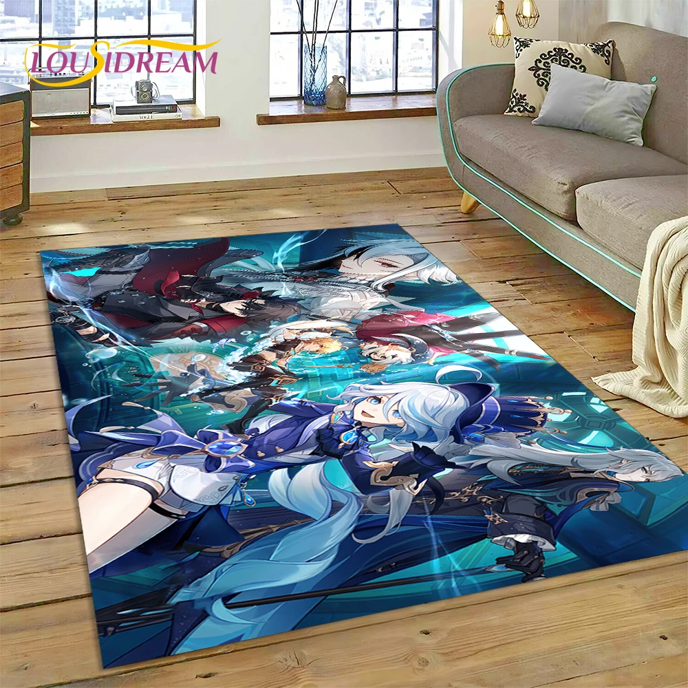 3D 最新原神インパクト漫画ゲームラグカーペット、リビングル - Home Decor Online Game のレビューと価格