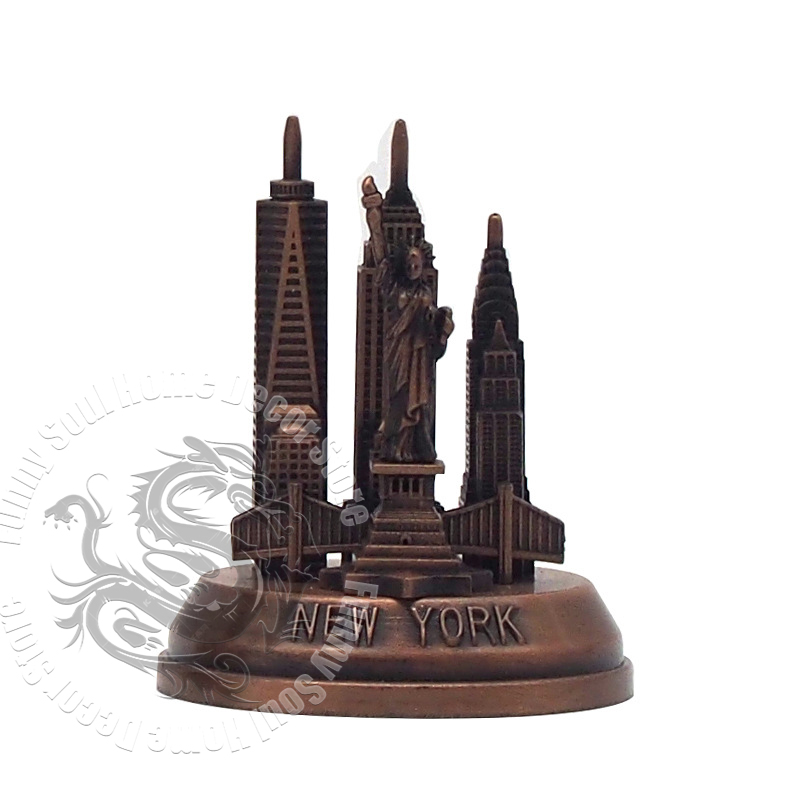 メタルアメリカニューヨークランドマークセット自由の女神エンパ - Home Decor New York のレビューと価格