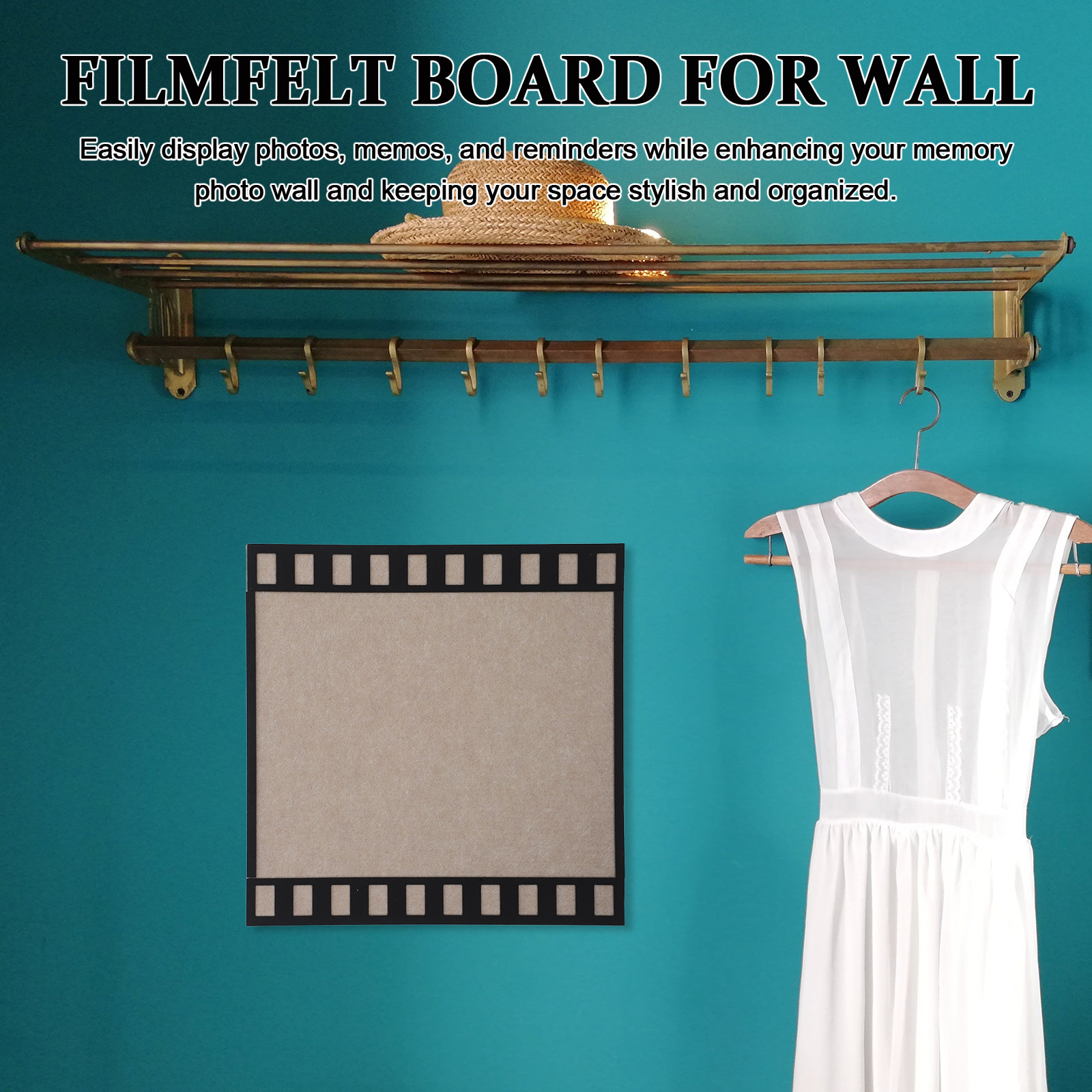 フェルト掲示板 小型フィルムストリップマット 自己粘着性 1 - Home Decor Vision Board のレビューと価格