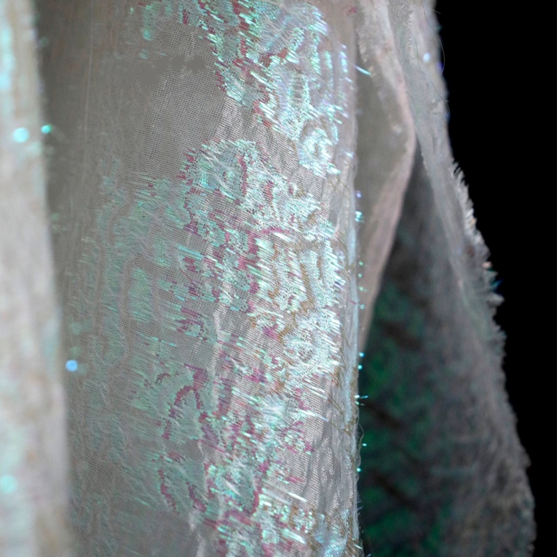 ドリームカラー光沢のある 3D テクスチャプリーツドレス漢中 - Home Decor Fabric のレビューと価格