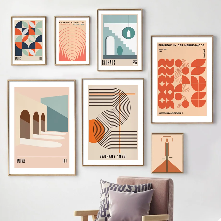 バウハウスエキスポ キャンバスウォールアート - 建築幾何学 - Home Decor Expo のレビューと価格
