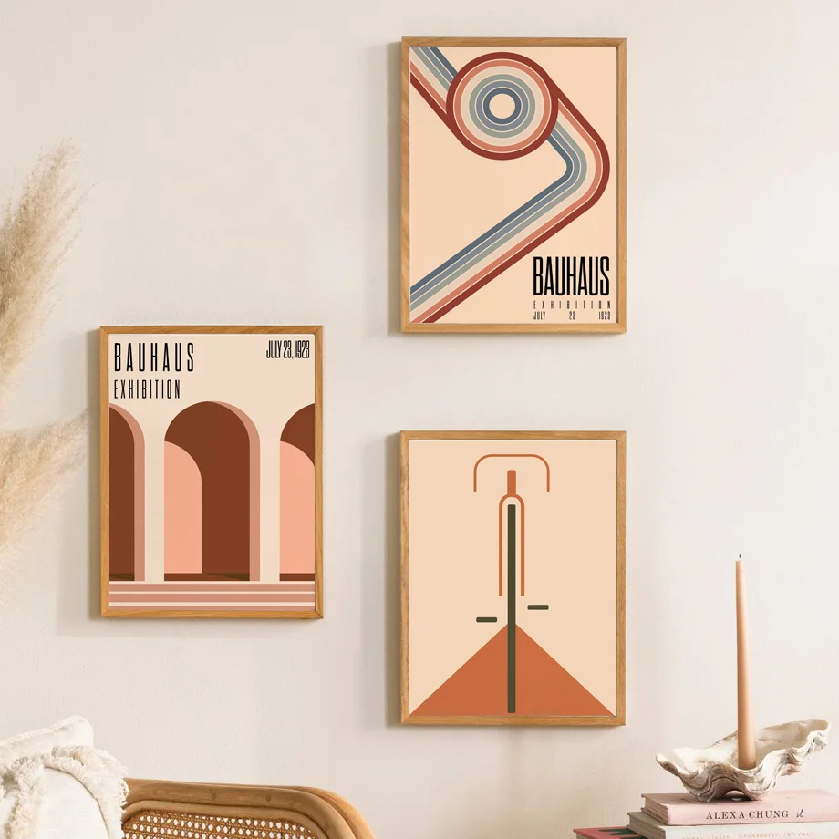 バウハウスエキスポ キャンバスウォールアート - 建築幾何学 - Home Decor Expo のレビューと価格