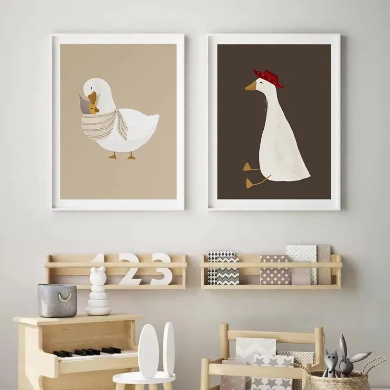 ピンクのリボンが付いたガチョウの帽子をかぶったアヒルの母親の - Home Decor Duck のレビューと価格
