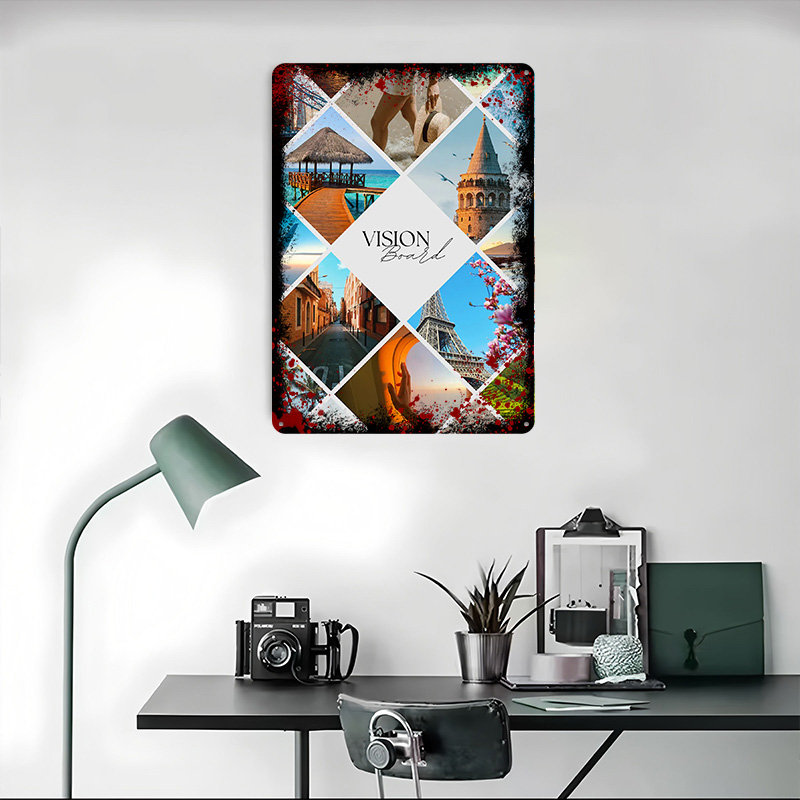 トラベルビジョンボードコラージュプリントポスターカスタマイズ - Home Decor Vision Board のレビューと価格