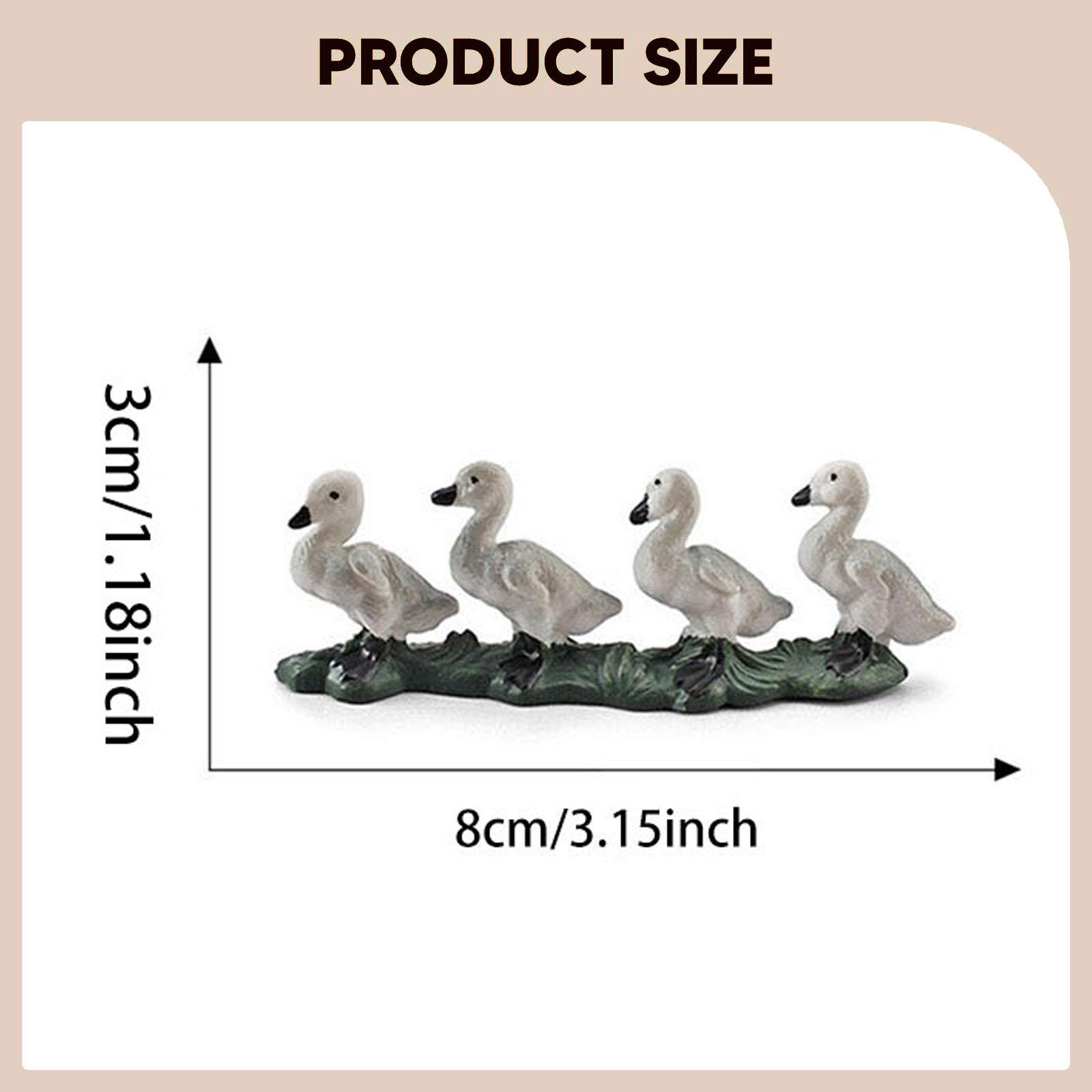 アヒルモデルフィギュア動物像 PVC マイクロ造園装飾教育玩 - Home Decor Duck のレビューと価格