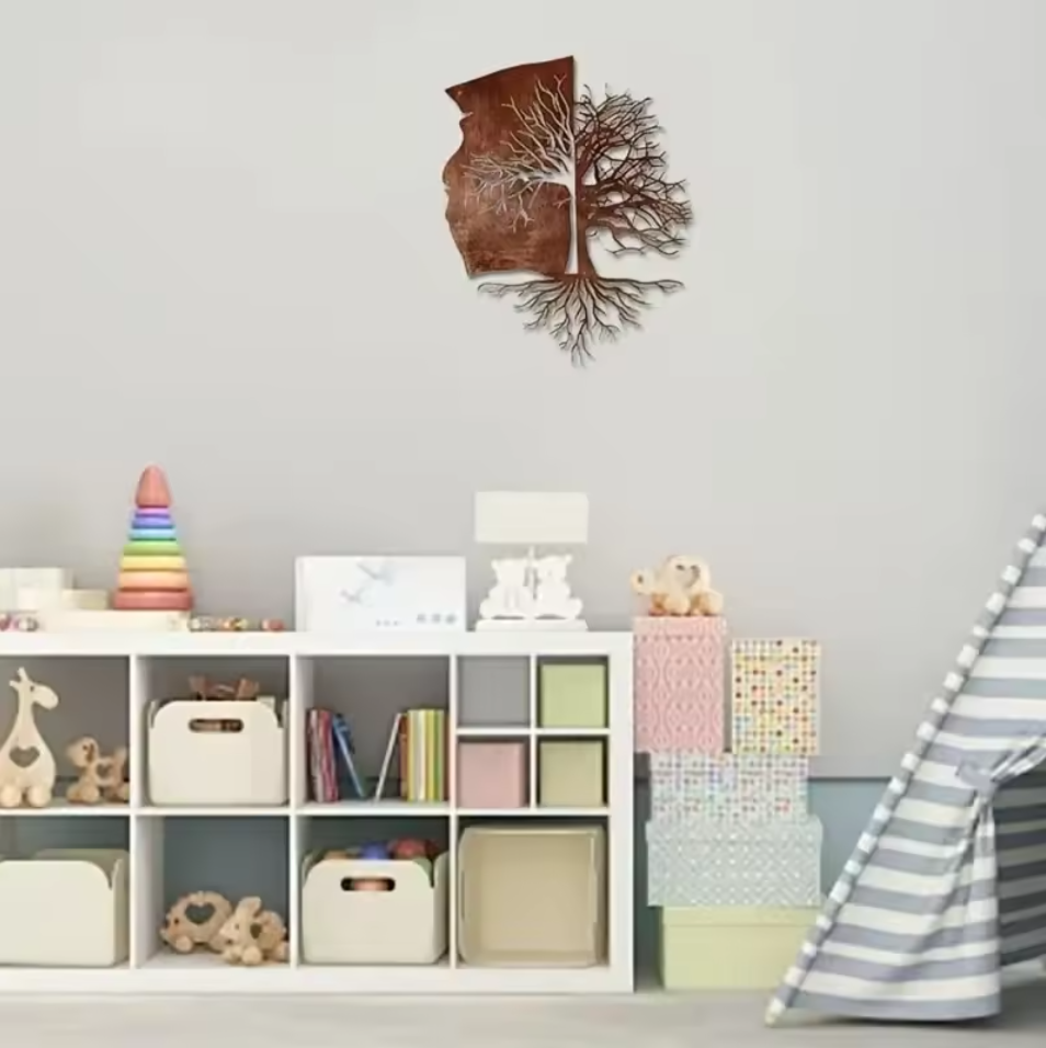1個入り錆びた金属製の生命の樹ウォールアート、モダンスタイル - Review Home Decor のレビューと価格