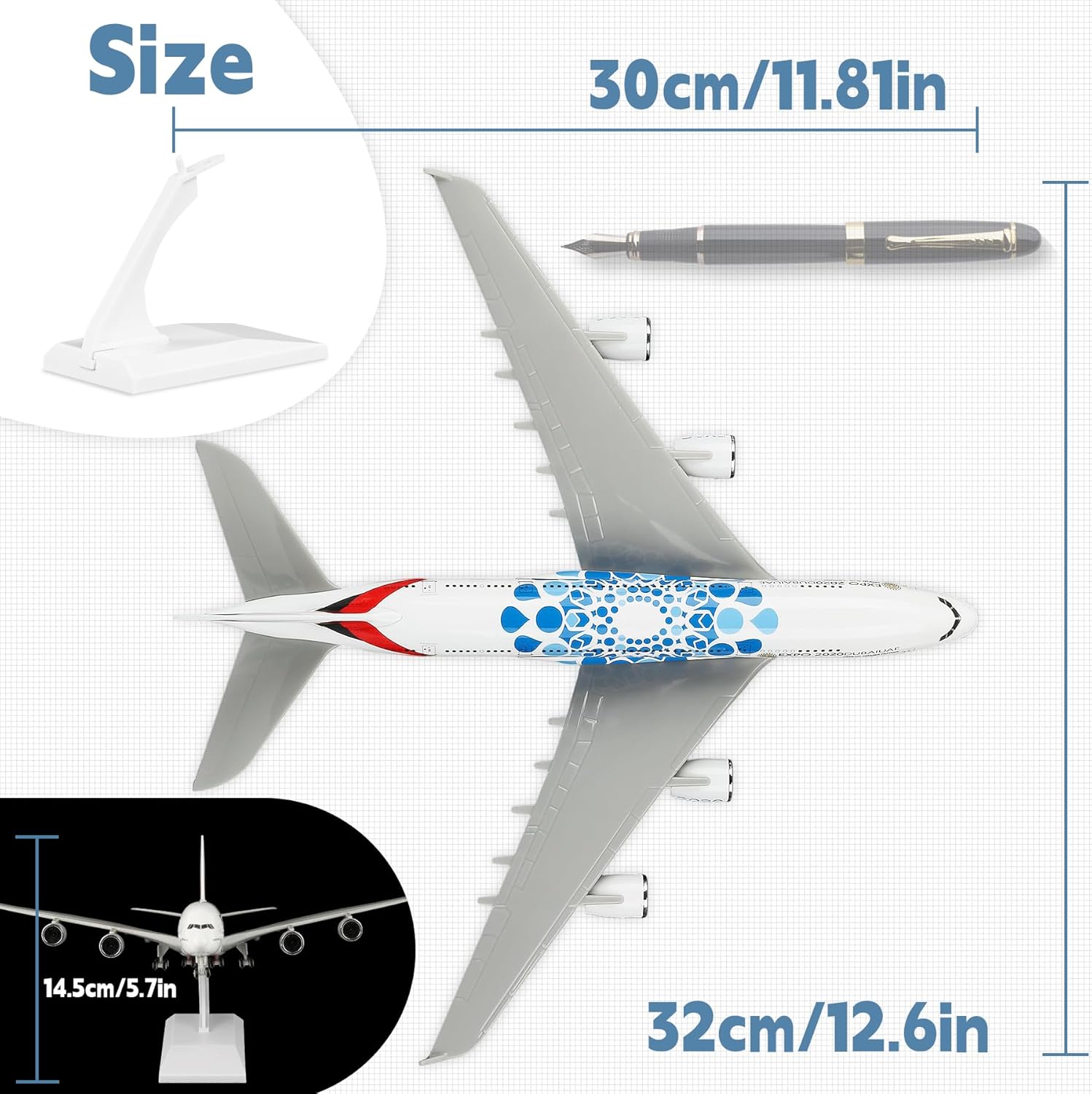 30cm UAE Expo A380 航空会社 ダイキャスト - Home Decor Expo のレビューと価格