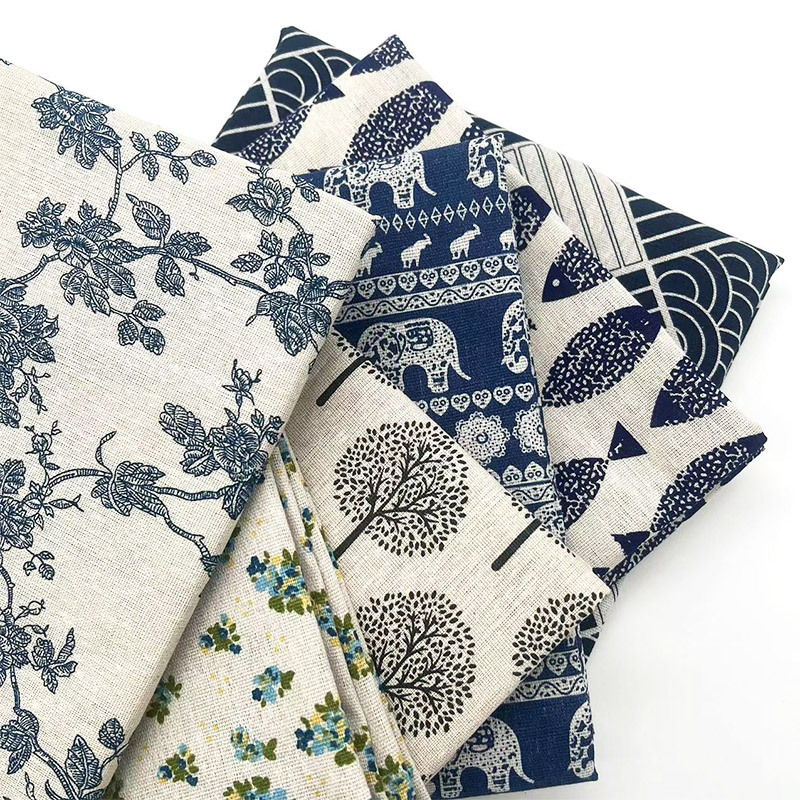 レトロなボヘミアン風花柄コットンリネン混紡生地、テーブルクロ - Home Decor Fabric のレビューと価格