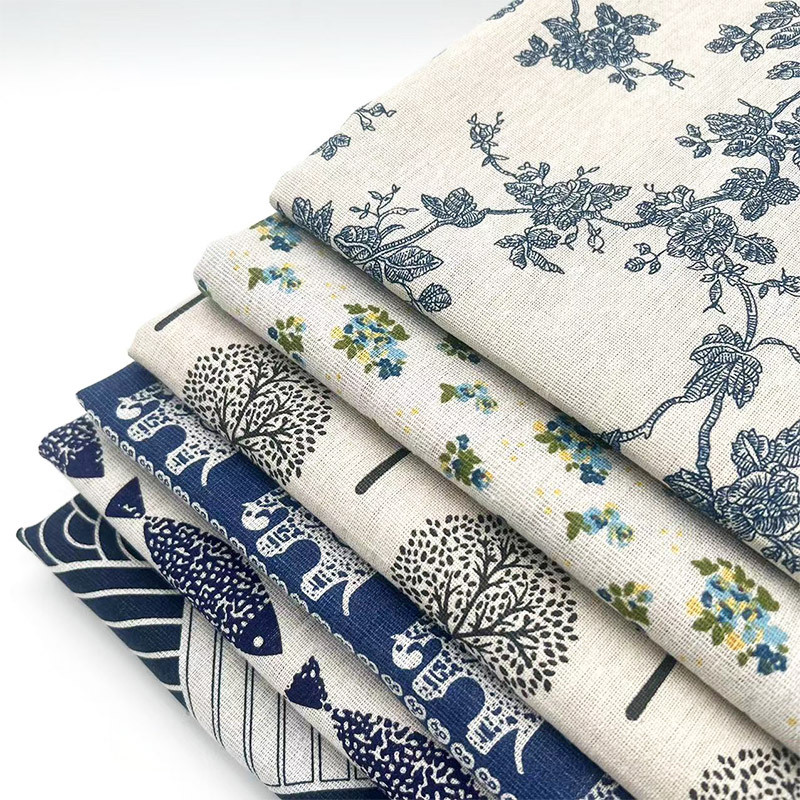 レトロなボヘミアン風花柄コットンリネン混紡生地、テーブルクロ - Home Decor Fabric のレビューと価格
