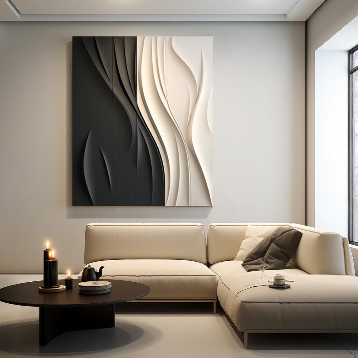 xx-ウェーブストリップ装飾木製ウォールアート3Dビジョンボ - Home Decor Vision Board のレビューと価格