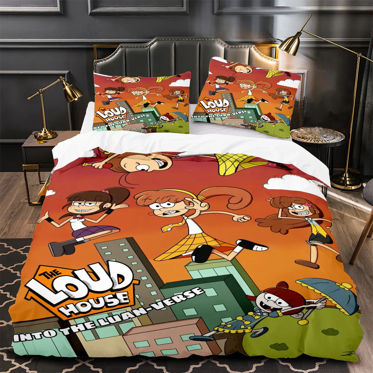 漫画ラウドハウス 3D プリント布団カバー枕カバー寝具セット - Home Decor Etsy のレビューと価格