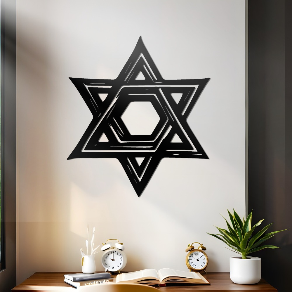 CIFBUY 鉄製ウォールアート ダビデの星 メタル彫刻 壁 - Home Decor In のレビューと価格