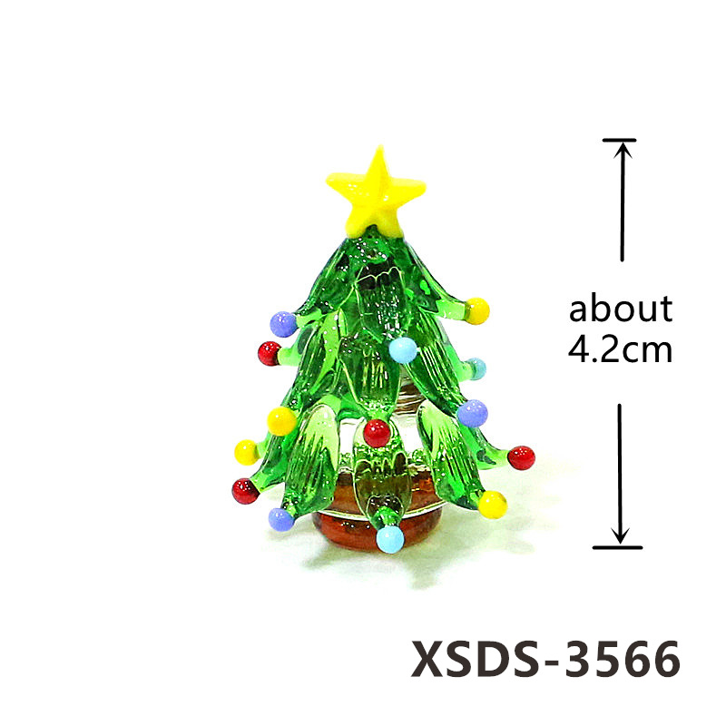 カスタムキュートなムラノガラス製クリスマスツリーミニフィギュ - Home Xmas Decor Ideas のレビューと価格