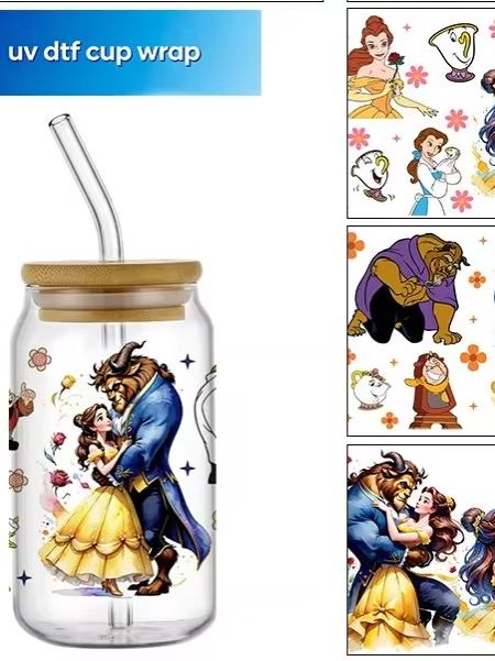 漫画で人気のプリンセスUV DTFカップラップ（16オンスの - Home Decor Etsy のレビューと価格