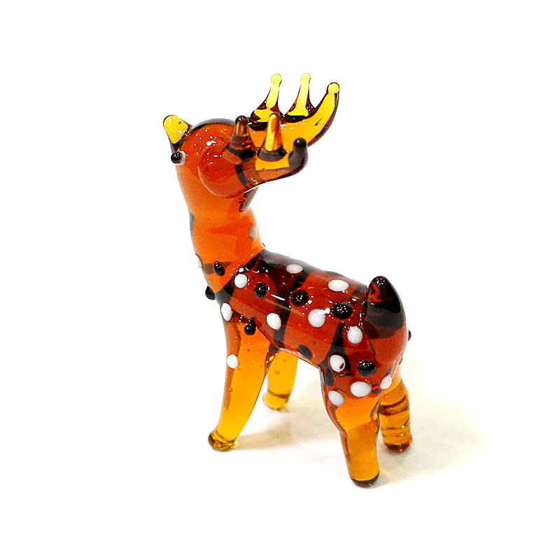 カスタムキュートなクリスマス鹿ガラスフィギュア、クリスマスホ - Home Xmas Decor Ideas のレビューと価格