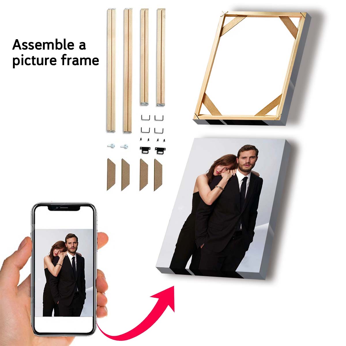 カスタムプリントキャンバス絵画、あなたの写真から作る、結婚式 - Home Decor Fabric のレビューと価格