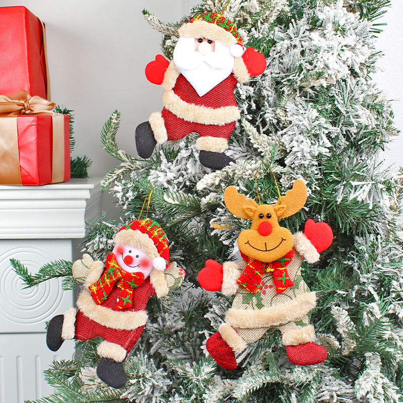 4個セット漫画風クリスマスツリーオーナメント、クリスマスツリ - Home Decor Fabric のレビューと価格