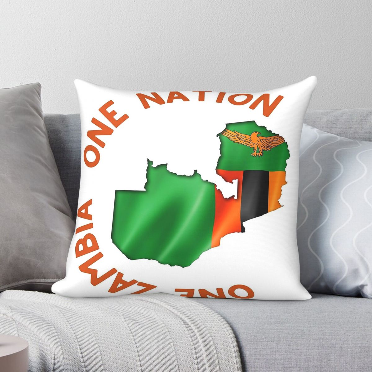 One Zambia One Nation スクエア枕カバー - Home Decor Zambia のレビューと価格