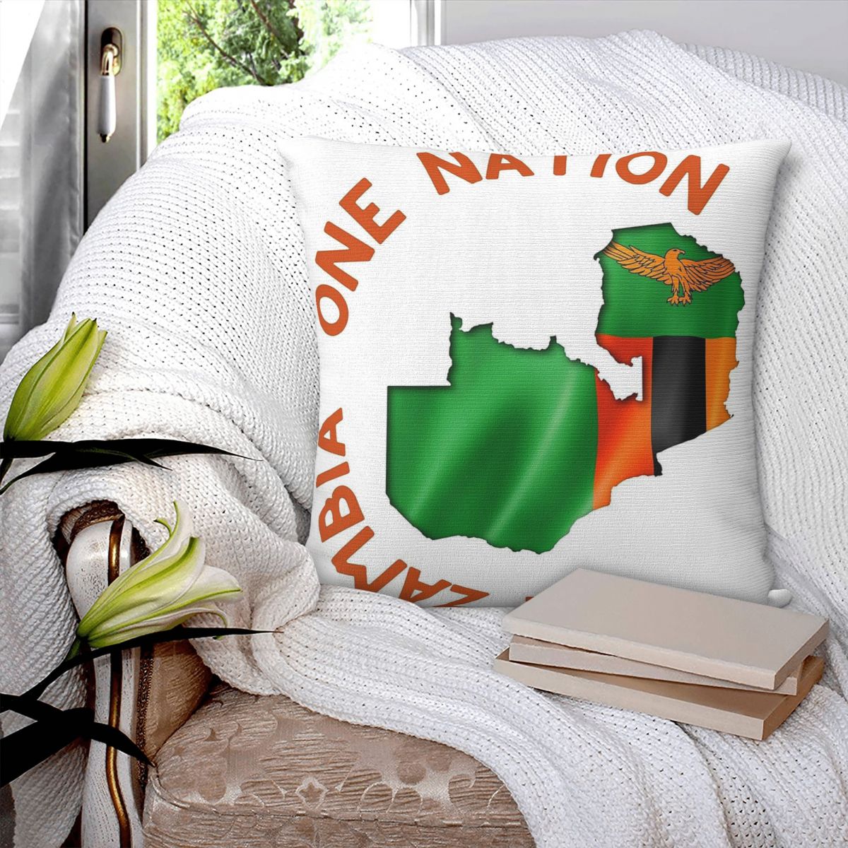 One Zambia One Nation スクエア枕カバー - Home Decor Zambia のレビューと価格
