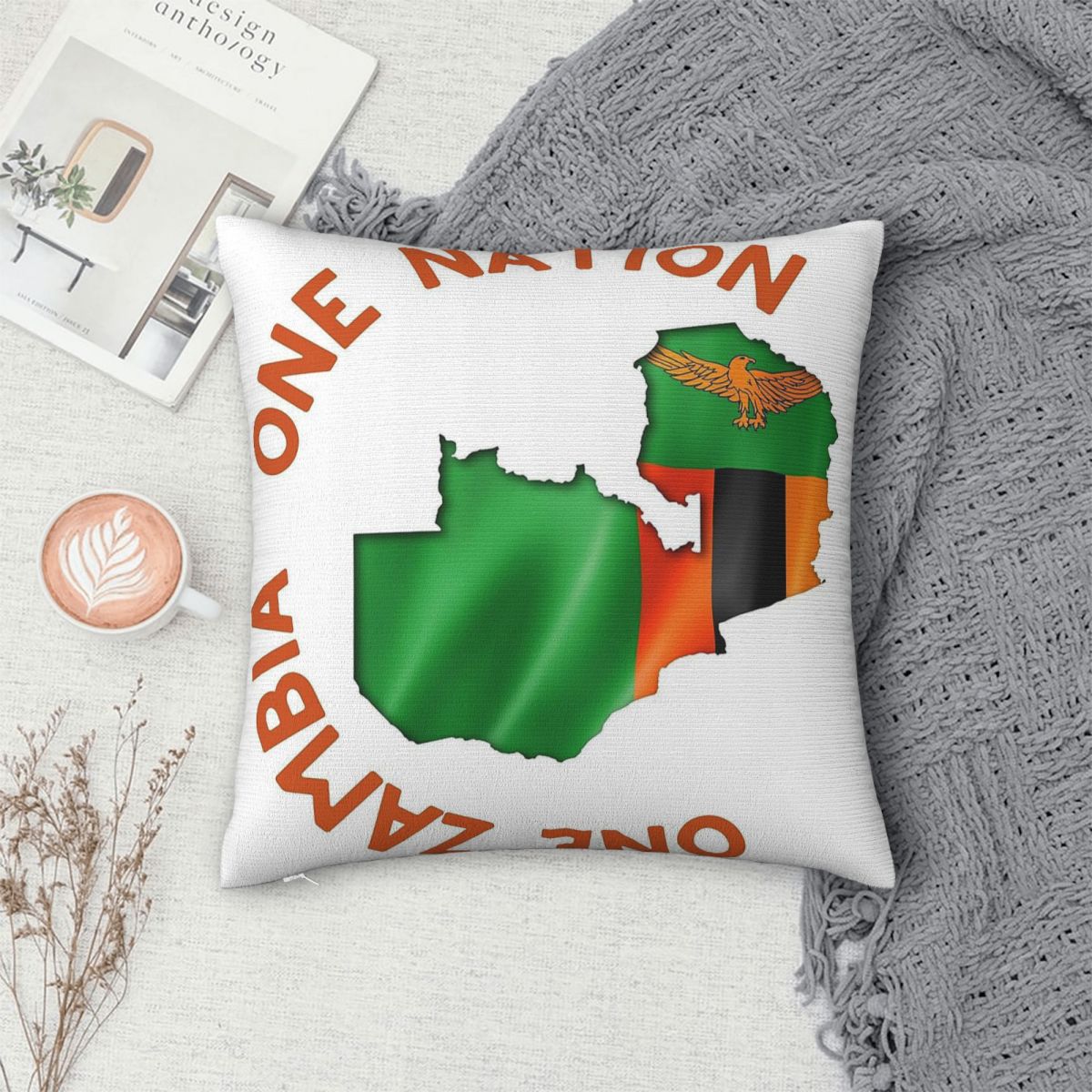 One Zambia One Nation スクエア枕カバー - Home Decor Zambia のレビューと価格