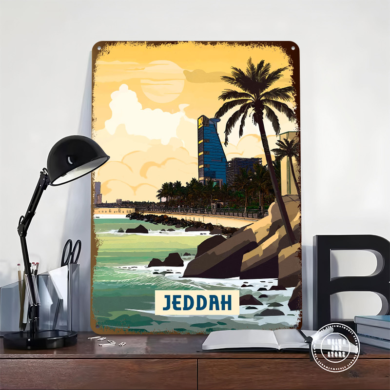 ジェッダポスターカスタマイズされたヴィンテージメタルサインウ - Home Decor Jeddah のレビューと価格