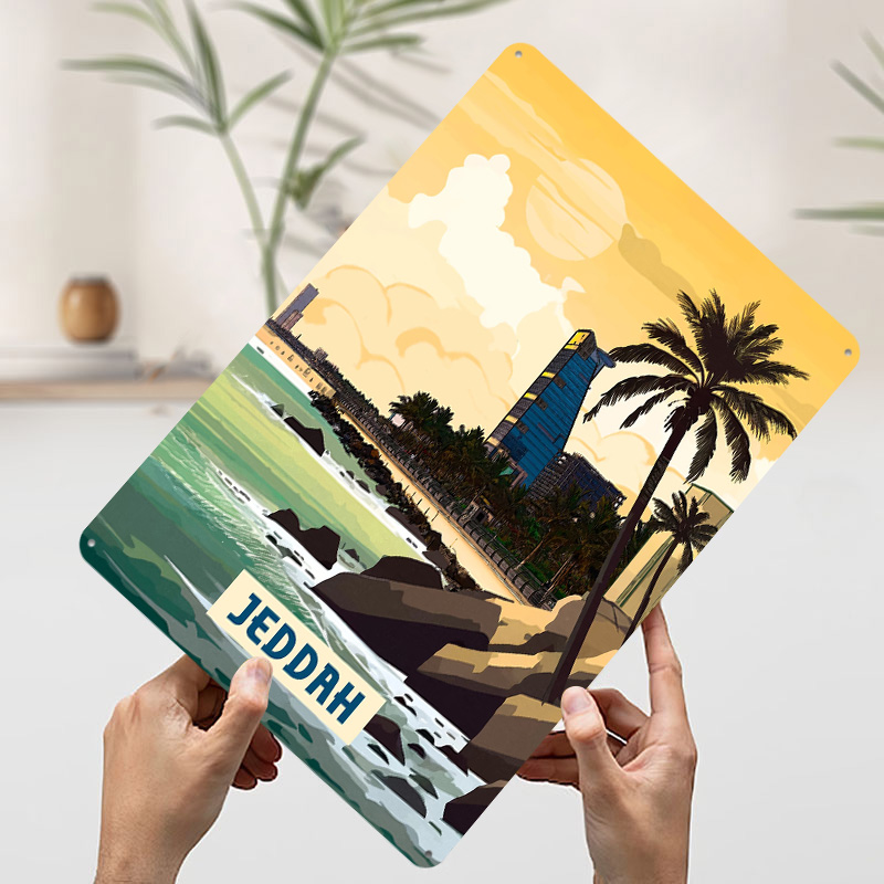 ジェッダポスターカスタマイズされたヴィンテージメタルサインウ - Home Decor Jeddah のレビューと価格