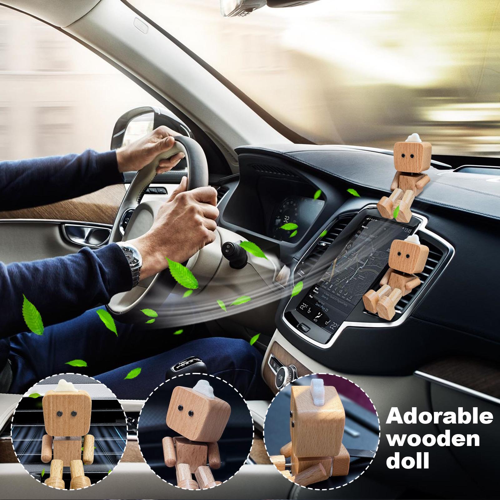 車のベントディフューザー木製ロボット空気出口芳香剤クリップイ - Home Decor Outlet のレビューと価格