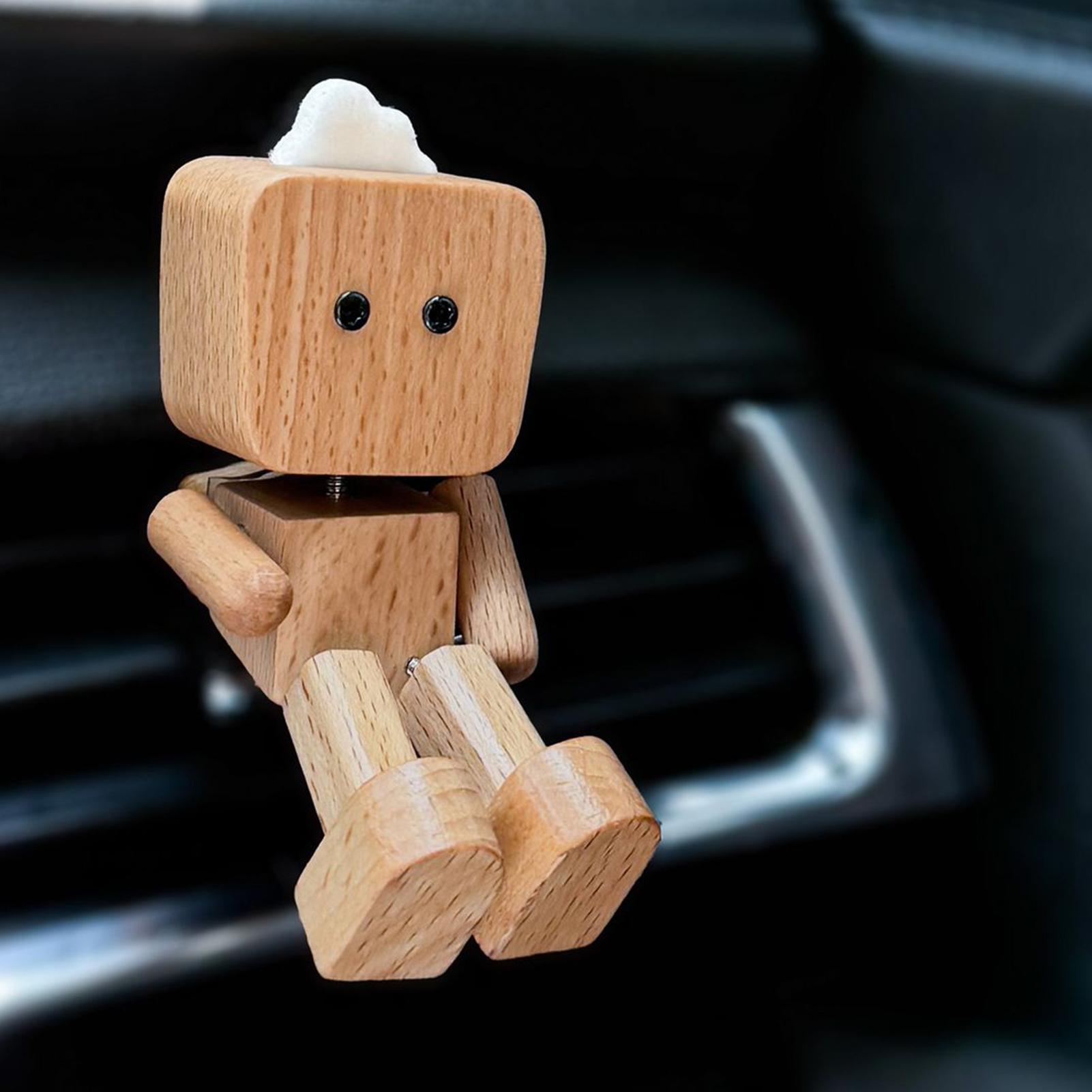 車のベントディフューザー木製ロボット空気出口芳香剤クリップイ - Home Decor Outlet のレビューと価格