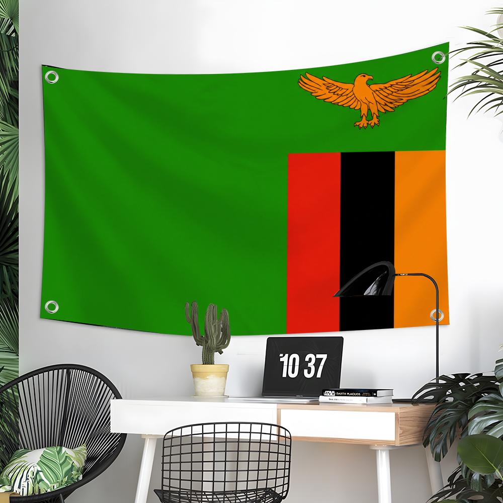 ザンビア国旗カスタム壁掛け背景アートバナー寝室ホームリビング - Home Decor Zambia のレビューと価格